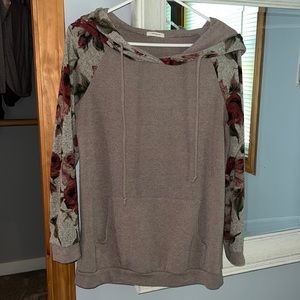 Floral Hooded Top